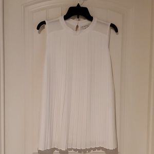 Pleated Front  Sleeveless Top
